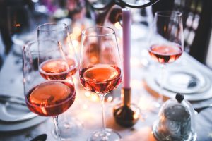 Dry January: wine glasses on a table