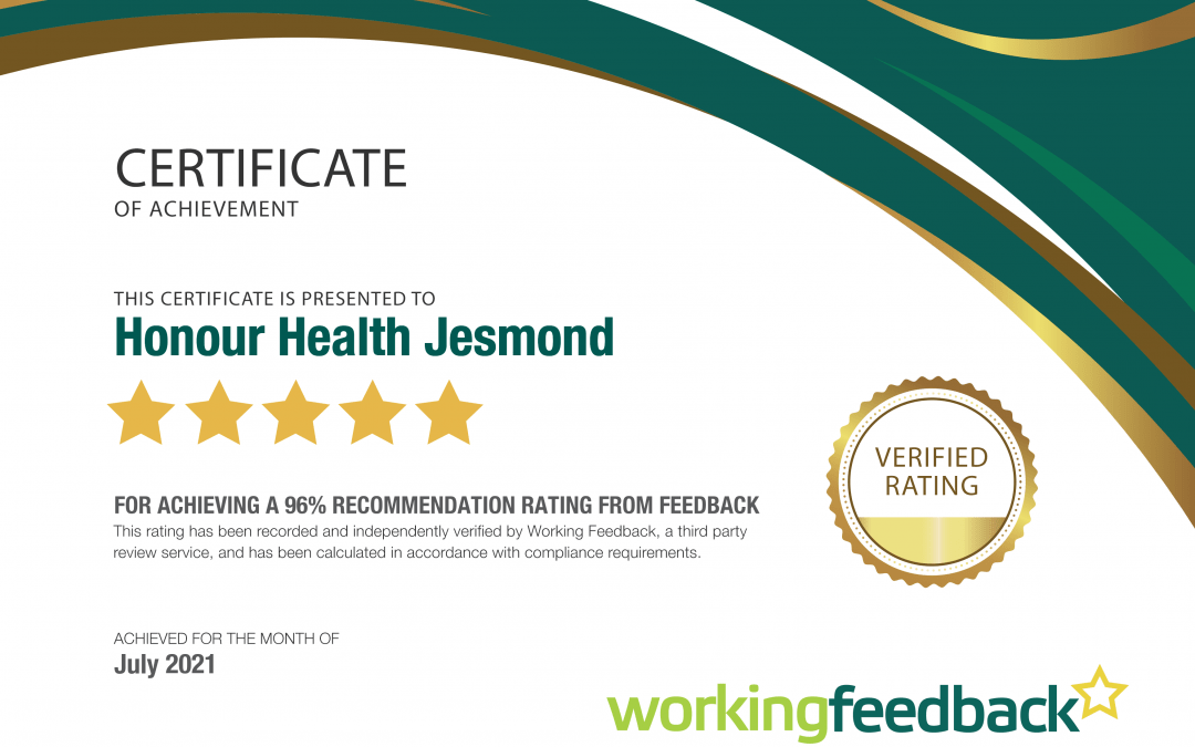 We’ve achieved a 96% recommendation rating!